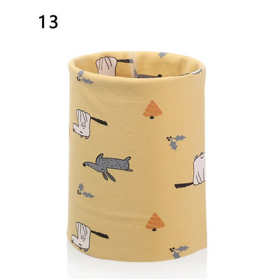 Детски памучен шал Многофункционален шал с пръстен с О-образно деколте Плътен принт Детски есен-зима Топли ветроустойчиви шалове за момчета и момичета