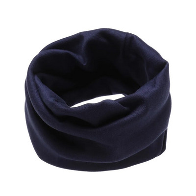 Детски памучен шал Многофункционален шал с пръстен с О-образно деколте Плътен принт Детски есен-зима Топли ветроустойчиви шалове за момчета и момичета