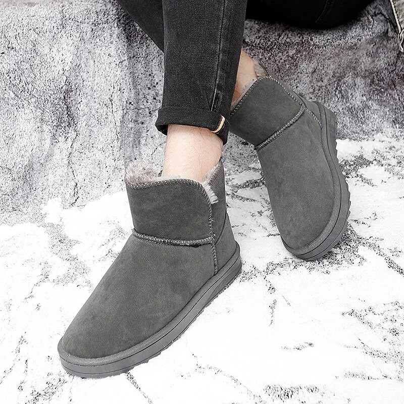 Talvised paari lumesaapad 2023, uued, soojahoidvad lühikesed pehmed puuvillased jalatsid meestele, libisemisvastased vabaaja naiste vabaaja poolsaapad