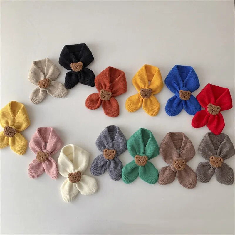 Φθινοπωρινό Χειμώνα Ζεστό Παιδικό Κασκόλ Μαλακό μαλλί Παιδική Πλεκτή Σαλιάρα Νεογέννητο Βρεφικό Λαιμός νηπίου Ζεστό Μόδα Μωρό Κοριτσάκι Κασκόλ για αγόρι