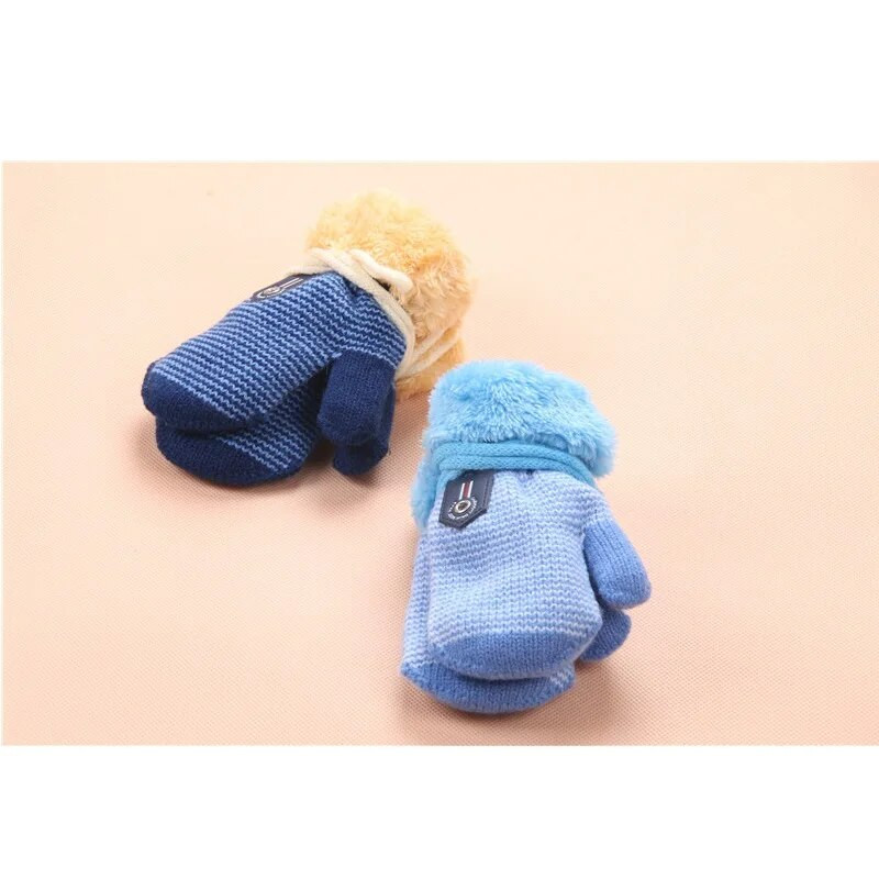 0-3 ετών Βρέφη Αγόρια Κορίτσια Χειμερινά πλεκτά γάντια Ζεστό σχοινί Γάντια Ολόκληρα Δάχτυλα Γάντια για Παιδιά Παιδικά Αξεσουάρ για Παιδιά KF960