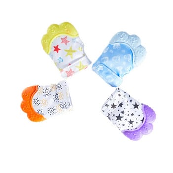 Hot Baby Teether Heart Star Print Γάντια σιλικόνης Παιδικά Παιδικά Παιδικά οδοντοφυΐα Αντιδιατροφικά Γάντια οδοντοφυΐας Βρεφική φροντίδα