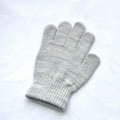 Παιδικά Πλεκτά Γάντια Χειμώνας Παιδικά Μαθητής Μαθητής Μονόχρωμο Γούνινο Ολόσωμο Γάντια Φθινοπωρινό Γράψιμο Πιο Ζεστό Χέρι 6-11 Ετών