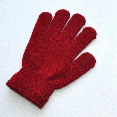 Παιδικά Πλεκτά Γάντια Χειμώνας Παιδικά Μαθητής Μαθητής Μονόχρωμο Γούνινο Ολόσωμο Γάντια Φθινοπωρινό Γράψιμο Πιο Ζεστό Χέρι 6-11 Ετών