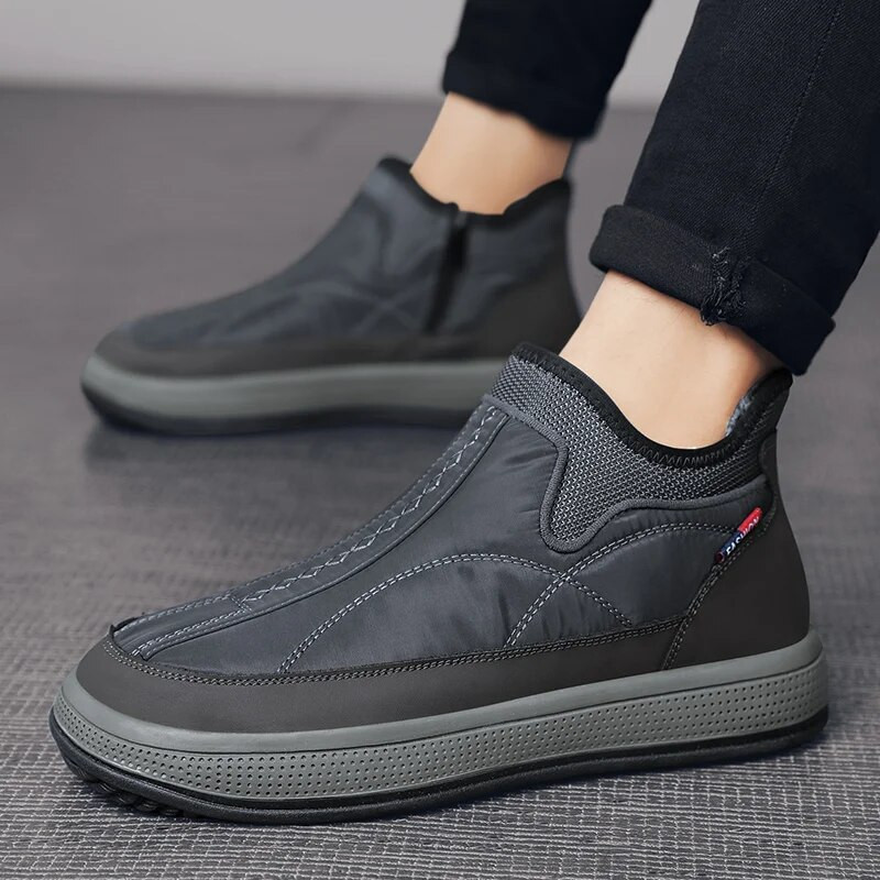 Πλατφόρμα Ανδρικές Μπότες 2023 Νέα Ανδρικά Παπούτσια Winter Plus Βελούδινα ζεστά βαμβακερά παπούτσια Μπότες αστράγαλο Μοντέρνες ανδρικές μπότες