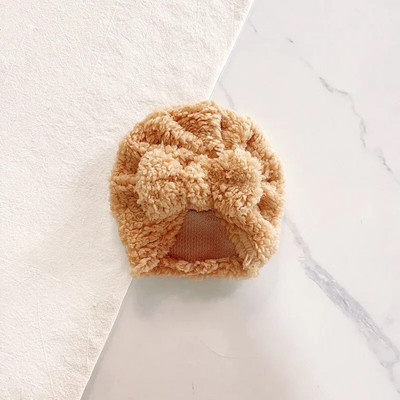 Χαριτωμένα νεογέννητα καπέλα μωρού με κόμπο τουρμπάνι Φιόγκο ύφασμα Χοντρό αυτί Θερμότερο ινδικό καπέλο για αγόρια κορίτσια Μαλακό καπέλο Beanies 2022 Χειμώνας