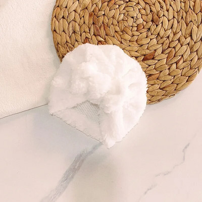 Χαριτωμένα νεογέννητα καπέλα μωρού με κόμπο τουρμπάνι Φιόγκο ύφασμα Χοντρό αυτί Θερμότερο ινδικό καπέλο για αγόρια κορίτσια Μαλακό καπέλο Beanies 2022 Χειμώνας