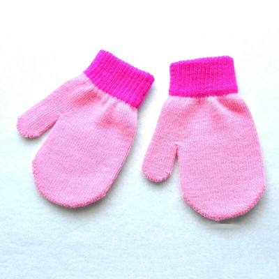Βρεφικά γάντια Παιδικά για 1-4Y Χειμώνα ζεστό συνονθύλευμα πλεκτά γάντια νηπιαγωγείου Φοιτητικά γάντια πλήρους δακτύλου Πλεκτομηχανές Παιδικά γάντια