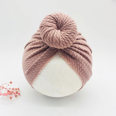 Pălării înnodate pentru fetiță Beanie Fundă Bentiță pentru sugari Turban Nou-născut Accesorii pentru cap Pălărie de iarnă Bonnet cald Seci Mamă Copii
