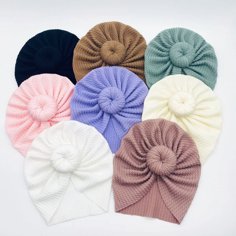 Pălării înnodate pentru fetiță Beanie Fundă Bentiță pentru sugari Turban Nou-născut Accesorii pentru cap Pălărie de iarnă Bonnet cald Seci Mamă Copii
