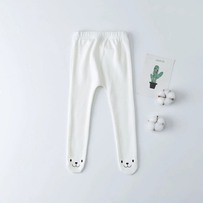 Βρεφικό κολάν ζεστό Cute Bear printing Baby βαμβακερό παντελόνι με μέση μέση Βρεφικό μωρό αγόρι κοριτσάκι Τσάντα πόδι Παντελόνι ακόμη και κάλτσες παιδικό παντελόνι