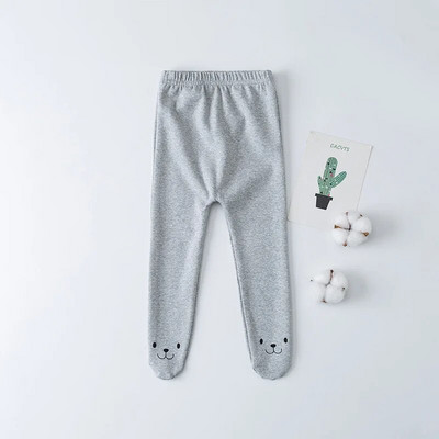 Βρεφικό κολάν ζεστό Cute Bear printing Baby βαμβακερό παντελόνι με μέση μέση Βρεφικό μωρό αγόρι κοριτσάκι Τσάντα πόδι Παντελόνι ακόμη και κάλτσες παιδικό παντελόνι