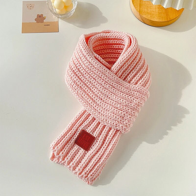 2022. aasta talvine laste värvid pehme kudumine villane termosall poistele tüdrukutele armas õuesoojem sall lastele tahke märgistatud sall