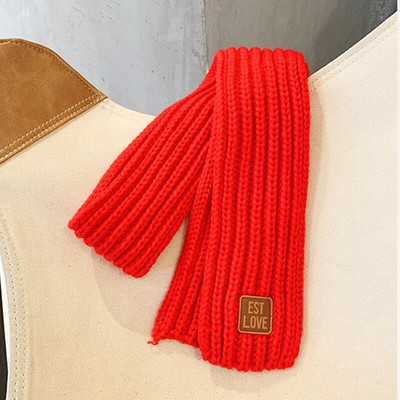 2022. aasta talvine laste värvid pehme kudumine villane termosall poistele tüdrukutele armas õuesoojem sall lastele tahke märgistatud sall