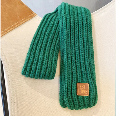 2022. aasta talvine laste värvid pehme kudumine villane termosall poistele tüdrukutele armas õuesoojem sall lastele tahke märgistatud sall