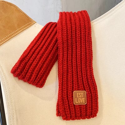 2022. aasta talvine laste värvid pehme kudumine villane termosall poistele tüdrukutele armas õuesoojem sall lastele tahke märgistatud sall