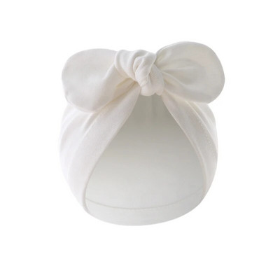 Turban Bebeluși Fete Băieți Pălărie drăguț cu nod de flori, urechi de iepuraș, pălărie din bumbac, șepci pentru nou-născut, pentru copii mici, accesorii de păr pentru sugari