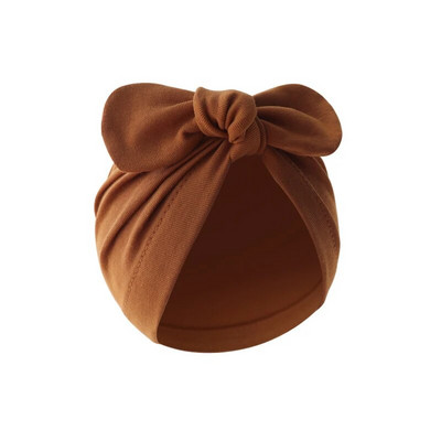 Turban Bebeluși Fete Băieți Pălărie drăguț cu nod de flori, urechi de iepuraș, pălărie din bumbac, șepci pentru nou-născut, pentru copii mici, accesorii de păr pentru sugari