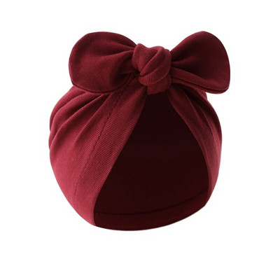 Turban Bebeluși Fete Băieți Pălărie drăguț cu nod de flori, urechi de iepuraș, pălărie din bumbac, șepci pentru nou-născut, pentru copii mici, accesorii de păr pentru sugari