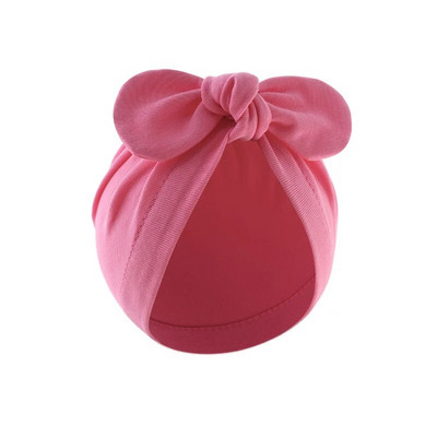 Turban Bebeluși Fete Băieți Pălărie drăguț cu nod de flori, urechi de iepuraș, pălărie din bumbac, șepci pentru nou-născut, pentru copii mici, accesorii de păr pentru sugari