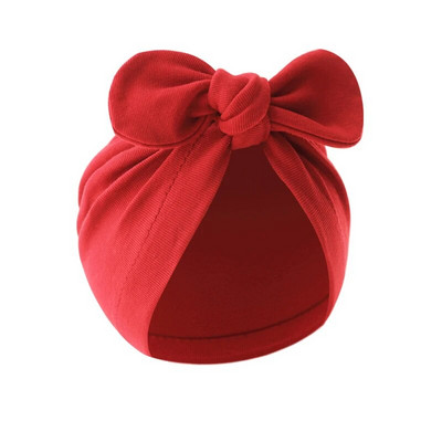 Turban Bebeluși Fete Băieți Pălărie drăguț cu nod de flori, urechi de iepuraș, pălărie din bumbac, șepci pentru nou-născut, pentru copii mici, accesorii de păr pentru sugari