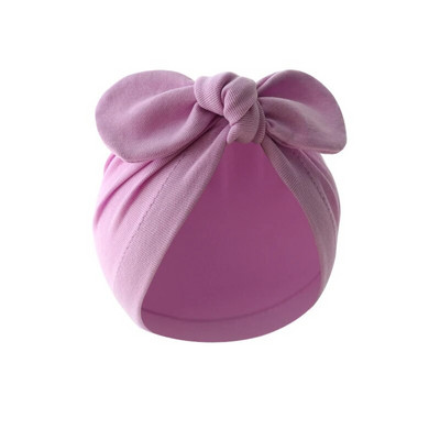 Turban Bebeluși Fete Băieți Pălărie drăguț cu nod de flori, urechi de iepuraș, pălărie din bumbac, șepci pentru nou-născut, pentru copii mici, accesorii de păr pentru sugari