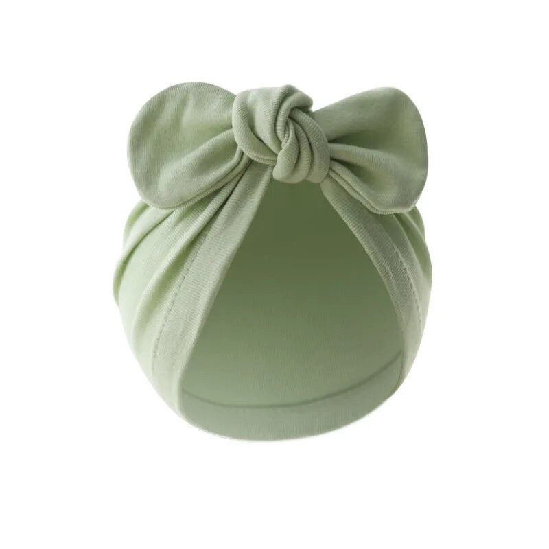 Turban μωρό για κορίτσια αγόρια Καπέλο Χαριτωμένο λουλούδι κόμπος κουνελάκι Αυτιά Καπέλο Βαμβακερά Νεογέννητα καπέλα για Παιδιά Βρεφικά αξεσουάρ μαλλιών