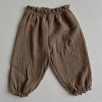 Pantaloni noi de vară pentru bebeluși 2023 pentru copii coreeni de primăvară, bumbac organic, ursuleț tigru, cu imprimeu floral, pantaloni lanternă pentru băieți și fete