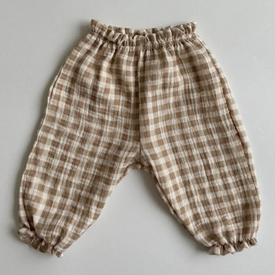 Pantaloni noi de vară pentru bebeluși 2023 pentru copii coreeni de primăvară, bumbac organic, ursuleț tigru, cu imprimeu floral, pantaloni lanternă pentru băieți și fete