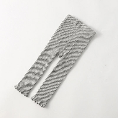 Pantaloni pentru bebeluși 2022 tricotați pantaloni de culoare bomboană ținute pentru copii mici, fetițe, jambiere cu nervuri, pantaloni casual cu dungi, jambiere pentru copii