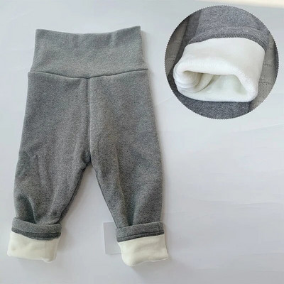 Jambiere din catifea pentru bebeluși Plus 0-5 ani Îmbrăcăminte de iarnă Copii Pantaloni all-in-one din fleece Copii Pantaloni casual cu dungi Pantaloni caldi