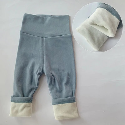 Jambiere din catifea pentru bebeluși Plus 0-5 ani Îmbrăcăminte de iarnă Copii Pantaloni all-in-one din fleece Copii Pantaloni casual cu dungi Pantaloni caldi