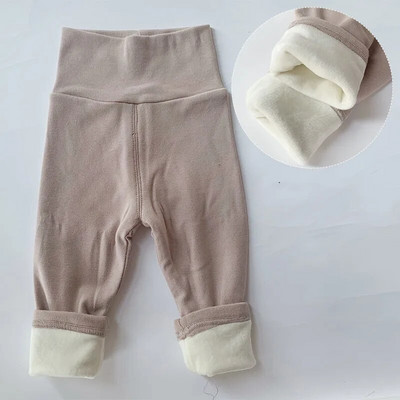 Jambiere din catifea pentru bebeluși Plus 0-5 ani Îmbrăcăminte de iarnă Copii Pantaloni all-in-one din fleece Copii Pantaloni casual cu dungi Pantaloni caldi