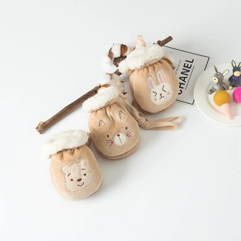 Lapsed Kindad Talve Baby Täissõrmega labakindad Paksemad Imikute Haaramisvastased Kindad Fliisist Väikelaste Käesoojendaja Labakindad Multifilm 0-3Y