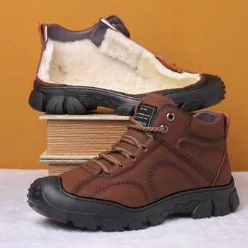 Μπότες χιονιού Προστατευτικές και ανθεκτικές στη φθορά Μπότες σολών Ζεστές και άνετες χειμερινές μπότες περπατήματος Zapatos Botas Hombre Bottines