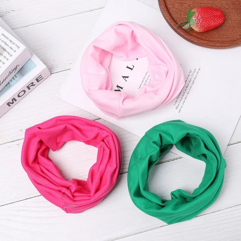 Νέο ανοιξιάτικο φθινόπωρο παιδικό φουλάρι 100% βαμβακερό μωρό μαντήλι Χειμωνιάτικο κασκόλ για αγόρια κορίτσια Βρεφικό δαχτυλίδι γιακάς λαιμού Παιδικό μαντήλι