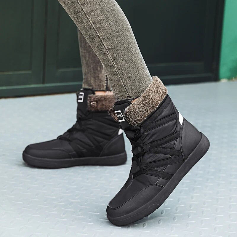 Lumesaapad Meeste matkasaapad vabaaja välistingimustes meeste karusnahk Klassikaline plüüsis soe libisemisvastane veekindel ronimine jahindus Unisex puuvillane pehme