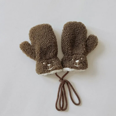 Mănuși pentru copii de 1-4 ani Mănuși pentru copii Mănuși cu șalter Toamnă și iarnă Mănuși calde de desene animate drăguțe din lână corali mănuși de desene animate