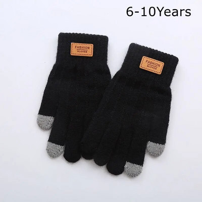 6-10 ετών Νέα μόδα Παιδικά χοντρά πλεκτά γάντια ζεστά χειμωνιάτικα γάντια Παιδικά τεντωμένα γάντια αγόρι κορίτσι βρεφικά αξεσουάρ
