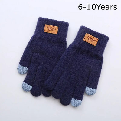 6-10 ετών Νέα μόδα Παιδικά χοντρά πλεκτά γάντια ζεστά χειμωνιάτικα γάντια Παιδικά τεντωμένα γάντια αγόρι κορίτσι βρεφικά αξεσουάρ