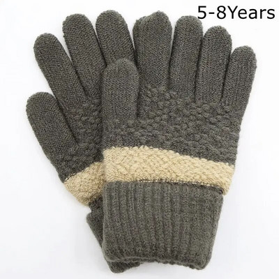 6-10 ετών Νέα μόδα Παιδικά χοντρά πλεκτά γάντια ζεστά χειμωνιάτικα γάντια Παιδικά τεντωμένα γάντια αγόρι κορίτσι βρεφικά αξεσουάρ
