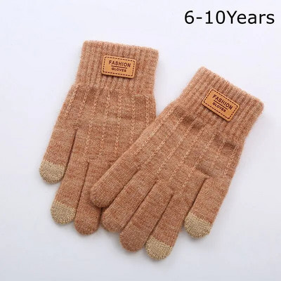 6-10 ετών Νέα μόδα Παιδικά χοντρά πλεκτά γάντια ζεστά χειμωνιάτικα γάντια Παιδικά τεντωμένα γάντια αγόρι κορίτσι βρεφικά αξεσουάρ