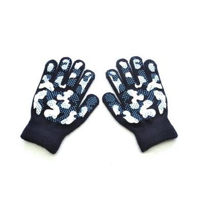 Warmom terepszínű gyerekkesztyűk meleg kötőkesztyűk felnőtteknek, tömör akril teljes ujjú kesztyűmintás kerékpározáshoz csúszásmentes csuklókesztyűk