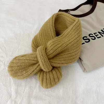 Κορεάτικο Παιδικό Κασκόλ Χειμωνιάτικο Καραμέλα Χρώμα Παιδικό Σταυρό Κασκόλ Βρεφικό Μαντήλι Αγόρια Κορίτσια Πιο Ζεστά Κασκόλ Λαιμού γιακά Νέα 1-6Y