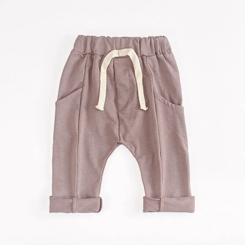 2023, nove jesensko-zimske jednobojne hlače za djecu, dječake, djevojčice, ravne modne cool dječje odjeće, debele hlače na vezanje