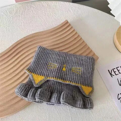 Multikas beebi kootud võltskraega sall lastele kilpkaelusega vale kaelarihm eemaldatav sallid sügistalv lastele elastne rinnatükk