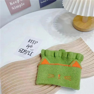 Multikas beebi kootud võltskraega sall lastele kilpkaelusega vale kaelarihm eemaldatav sallid sügistalv lastele elastne rinnatükk