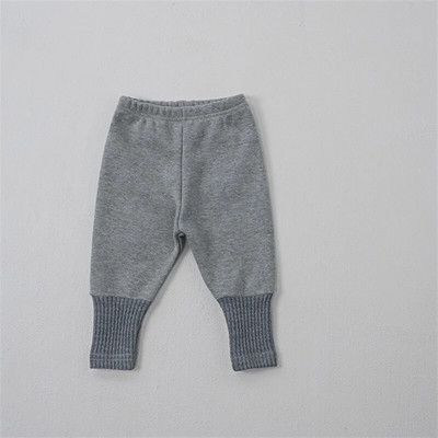 2023 Νέα Μόδα για αγόρια για κορίτσια Απλά χρώματα αντίθεσης Κολάν φθινοπώρου Χειμώνας Χοντρό ζεστό κάτω μέρος Παντελόνι για παιδιά Παιδικό μωρό