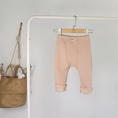 Pantaloni groși ocazional de modă pentru copii Jambiere de culoare uni pentru fete, copii, băieți, pantaloni de toamnă, iarnă, pantaloni de trening