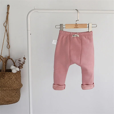 Pantaloni groși ocazional de modă pentru copii Jambiere de culoare uni pentru fete, copii, băieți, pantaloni de toamnă, iarnă, pantaloni de trening